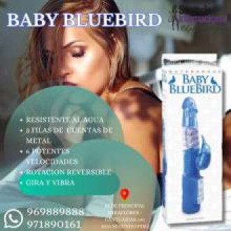 VIBRADOR SOFISTICADO-BLUEBIRD-DOBLE ESTIMULACION RABBIT-DE SILICONA-SEXSHOP LIMA 971890151